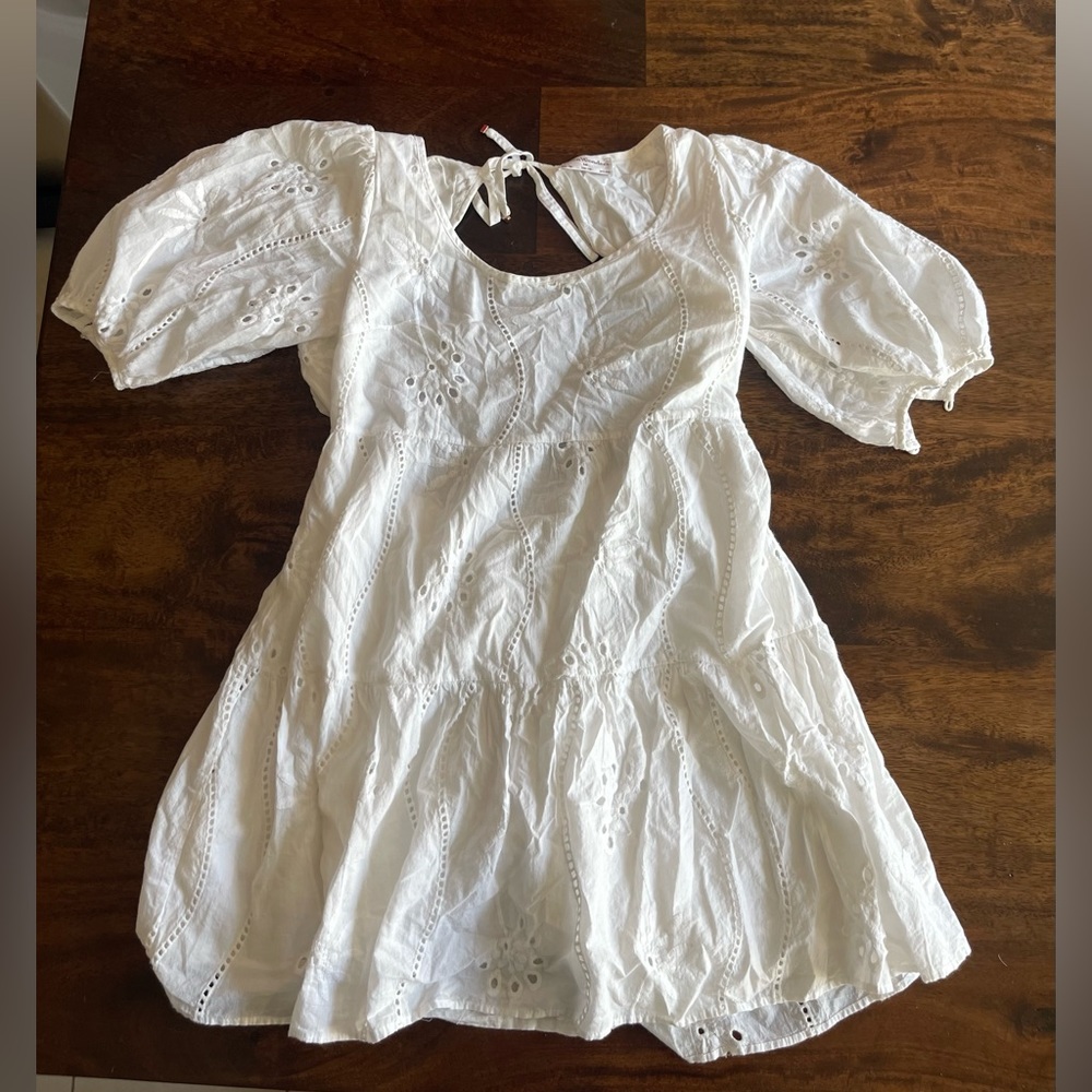 Seven Wonders mini white backless dress.